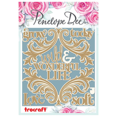 Penelope Dee Wild Fig Chipboard Sentiments