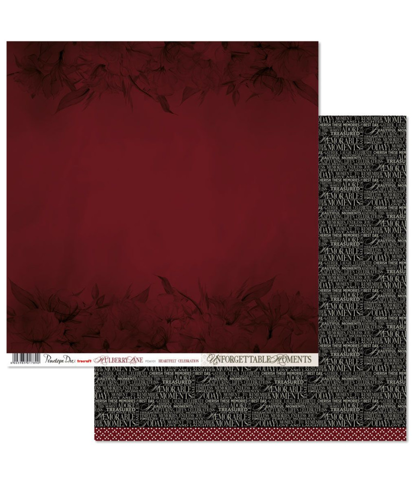 Penelope Dee Mulberry Lane 12 X 12 Scrapbook Paper Heartfelt Celebration