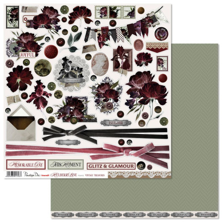 Penelope Dee Mulberry Lane 12 X 12 Scrapbook Paper - Vintage Treasures