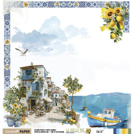 Celebr8 La Bella Vie 12 x 12 Scrapbook Paper - Pure Joy