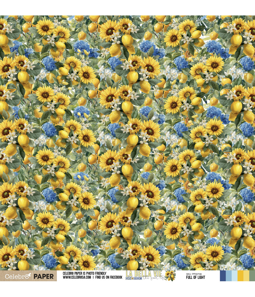 Celebr8 La Bella Vie 12 x 12 Scrapbook Paper - Full of Light