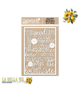 Celebr8 La Bella Vie Chipboard Titles