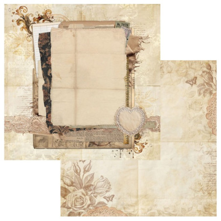 49 and Market Nostalgic Moments 12 x 12 Scrapbook Paper - Cherish