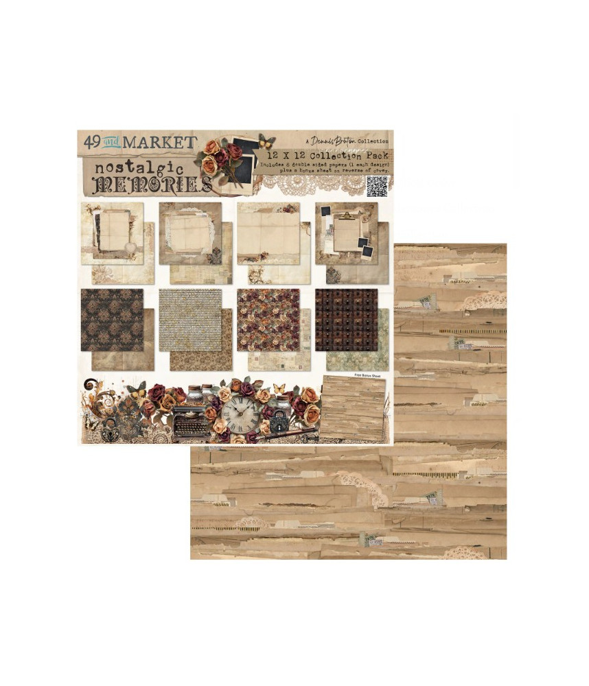 49 and Market Nostalgic Memories 12 x 12 Scrapbook Paper Bonus Cover