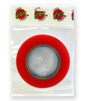 Tape Wormz Red Double Sided High Tack Tape - 18mm x 25m
