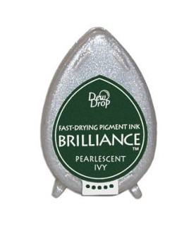 Tsukineko Brilliance Dewdrop Ink Pad - Pearlescent Ivy
