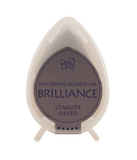 Tsukineko Brilliance Dewdrop Ink Pad - Starlite Silver