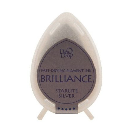 Tsukineko Brilliance Dewdrop Ink Pad - Starlite Silver