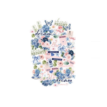 Uniquely Creative Indigo Bloom Die Cuts/Ephemera Pack