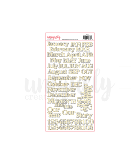 Uniquely Creative Wooden Month Stickers