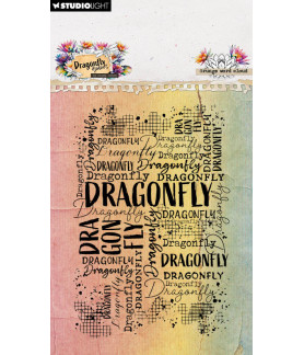 Studio Light Hazel Eaton - Dragonfly Dreams - Clear Stamp - Grunge word cloud