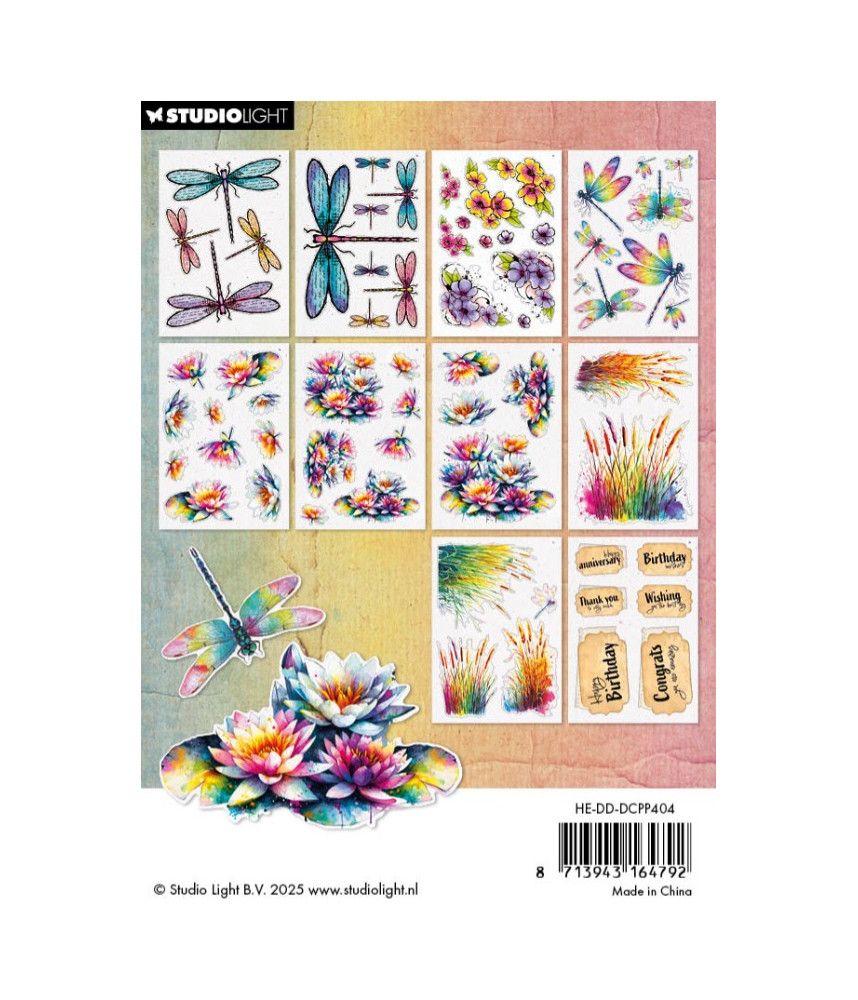 Studio Light Hazel Eaton - Dragonfly Dreams - Die-cut Paper Pad - Paper elements