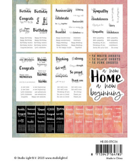 Studio Light Hazel Eaton Dragonfly Dreams Sticker Pad - Sentiments