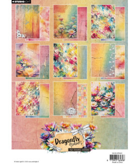 Studio Light A4 Hazel Eaton - Dragonfly Dreams - Designer Paper Pad - Background papers