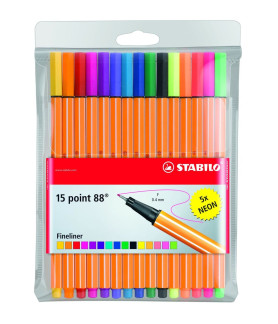 Stabilo Point 88 Fineliners (Wallet of 15)