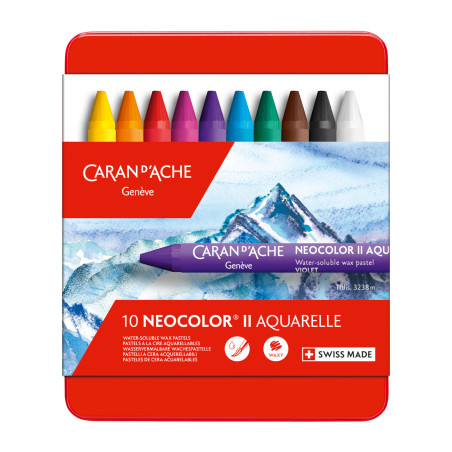 Caran D'Ache Neocolor 2 Aquarelle Pastel Sets 10pc
