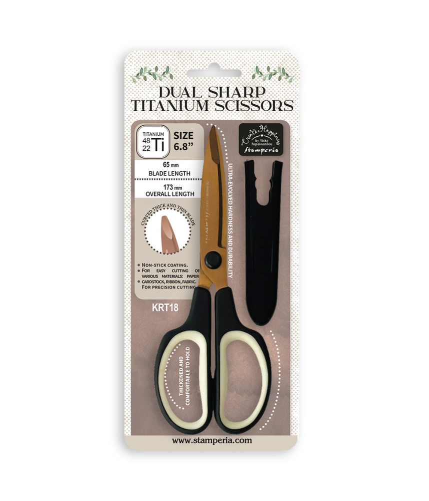 Stamperia Create Happiness Dual Sharp Titanium scissors 6.8 inch