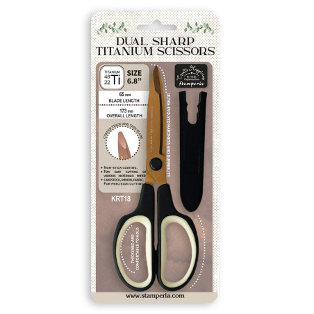 Stamperia Create Happiness Dual Sharp Titanium scissors 6.8 inch