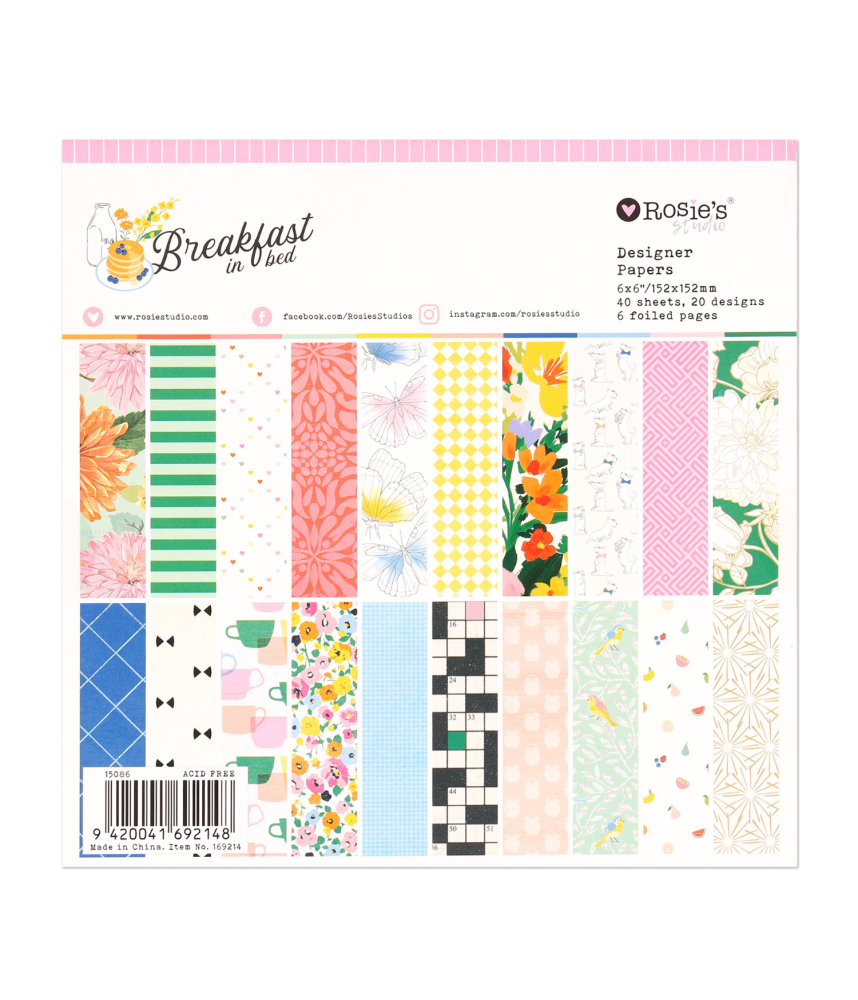 Rosies Studio 6x6 Paper Pack - Breackfast in Bed
