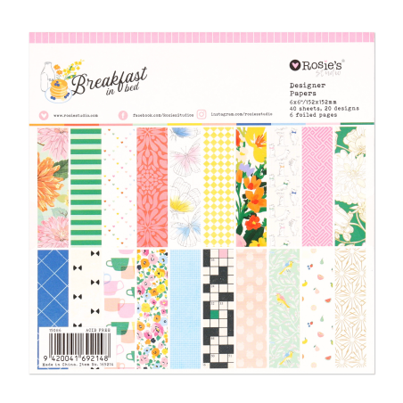 Rosies Studio 6x6 Paper Pack - Breackfast in Bed