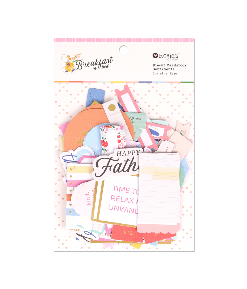 Rosies Studio Breakfast in Bed Die Cuts/Ephemera Sentiments