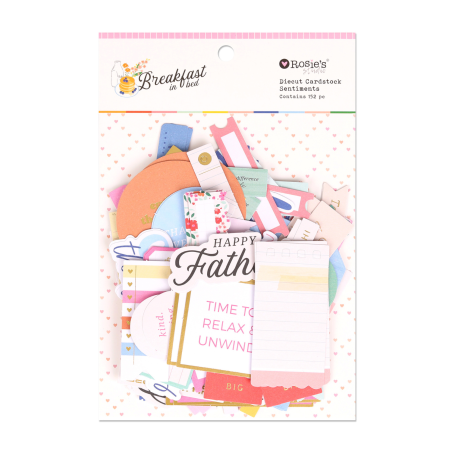 Rosies Studio Breakfast in Bed Die Cuts/Ephemera Sentiments