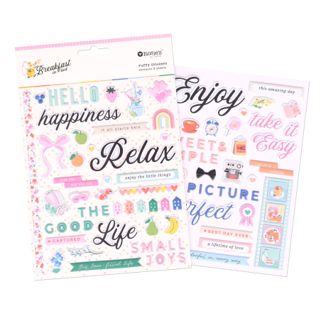 Rosies Studio Breakfast in Bed Puffy Stickers (2 Sheets)
