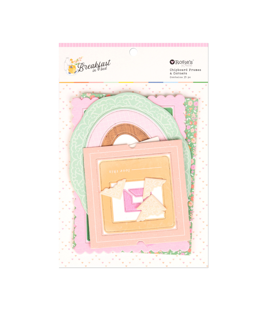 Rosies Studio Breakfast in Bed Chipboard Frames and Corners (35 Pieces)
