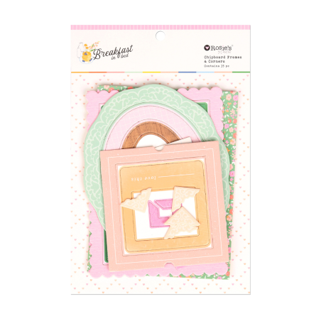 Rosies Studio Breakfast in Bed Chipboard Frames and Corners (35 Pieces)