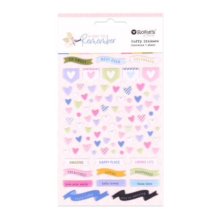Rosies Studio Day to Remember Puffy Stickers