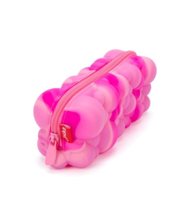 Zipit Pencil Case Silicone Bubble Melt Pink