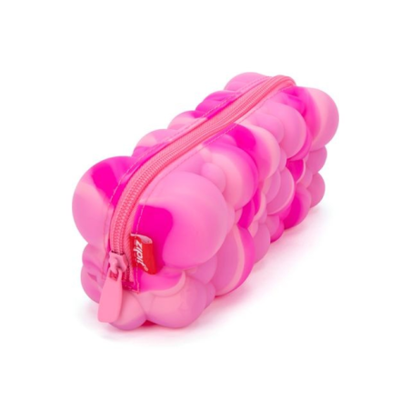 Zipit Pencil Case Silicone Bubble Melt Pink