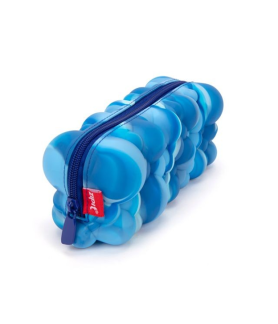 Zipit Pencil Case Silicone Bubble Melt Blue