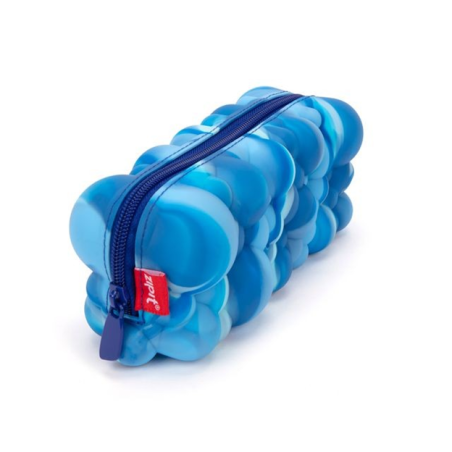 Zipit Pencil Case Silicone Bubble Melt Blue