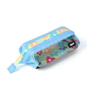 Zipit Pencil Case Lenny 2 Clear Sides Retro Floraack