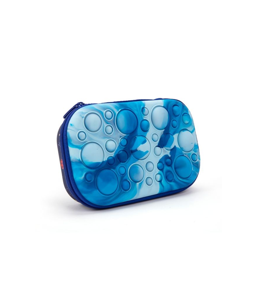 Zipit Storage Case Silicone Bubble Top Blue Space