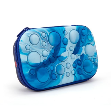 Zipit Storage Case Silicone Bubble Top Blue Space