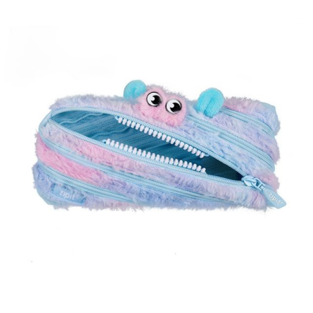 Zipit Pencil Bag Monster Furry Blue & Pink