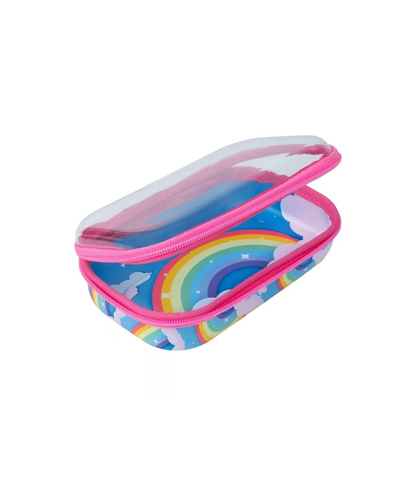 Zipit Storage Case Clear Top Rainbow