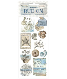 Stamperia Rub On Film 4x8.5" Silent Sea Sea Shells