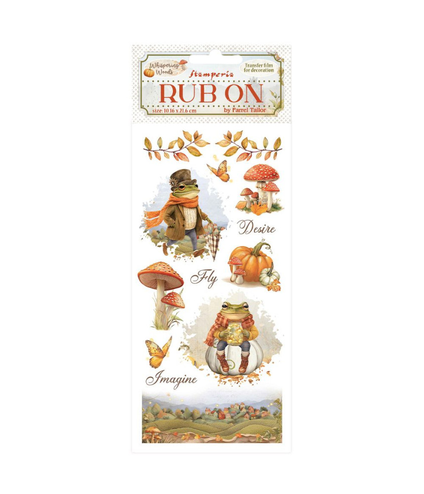 Stamperia Whispering Woods Rub-On 4"X8.5" Mr Frog