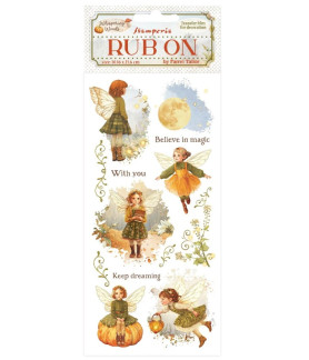 Stamperia Whispering Woods Rub-On 4"X8.5" Fairy