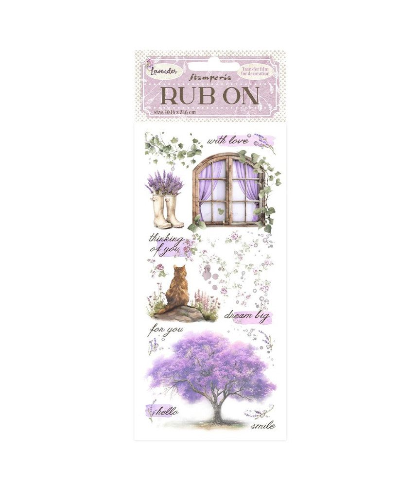 Stamperia Rub-On 4"X8.5" Lavender Window