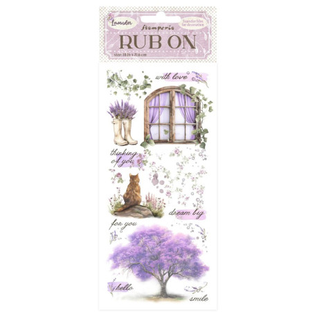 Stamperia Rub-On 4"X8.5" Lavender Window