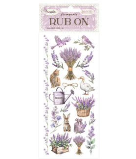 Stamperia Rub-On 4"X8.5" Lavender Elements