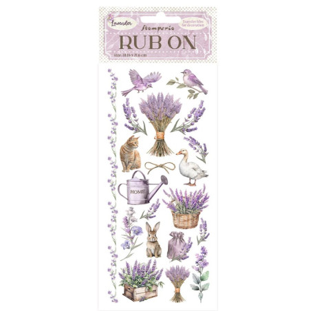Stamperia Rub-On 4"X8.5" Lavender Elements