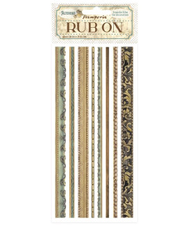 Stamperia Rub-On 4"X8.5"Alterego Stripes