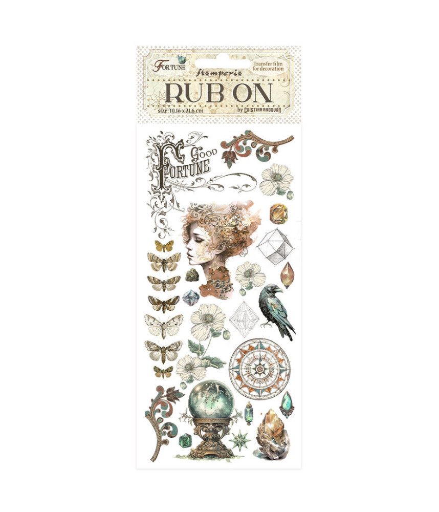 Stamperia Rub-On 4"X8.5" Fortune Face