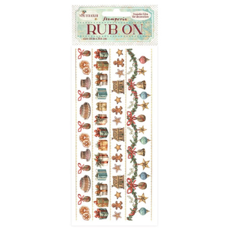 Stamperia Rub-On 4"X8.5" The Nutcracker Stripes