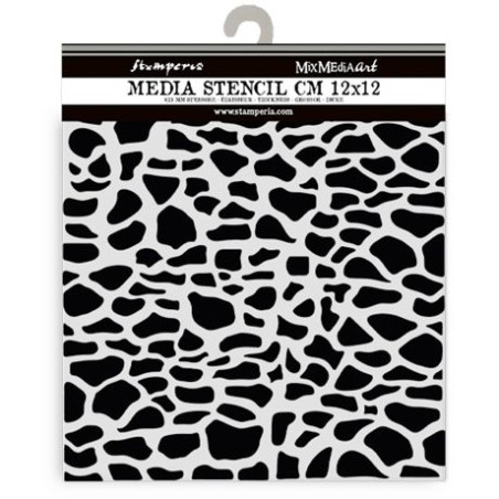 Stamperia Stencil 4.72"X 4.72" Silent Sea Stone Pattern